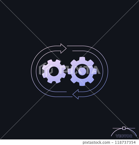 production cycle and operations icon, vector 118737354