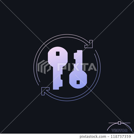 change keys icon with a gradient 118737359