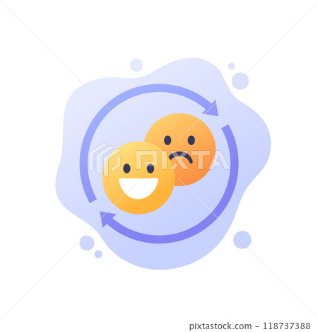 mood swings vector illustration with emoji 118737388