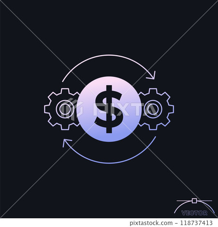 cost optimization icon, cost reduction vector 118737413