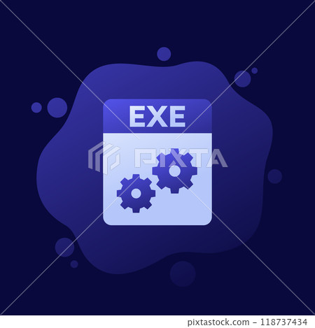 EXE file format icon, vector design EXE file format icon, vector design 118737434