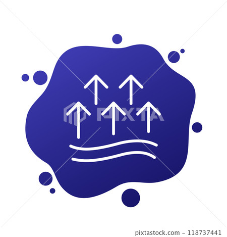evaporation line icon for web evaporation line icon for web 118737441