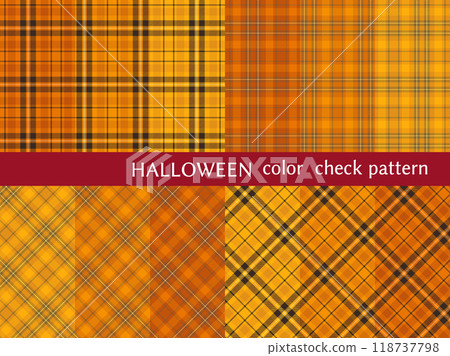 Halloween color check pattern 118737798