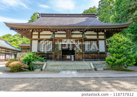 Konomiya Shrine, worship hall (inner shrine of Taga Taisha Shrine), Taga Town, Inukami District, Shiga Prefecture Konomiya Shrine, worship hall (inner shrine of Taga Taisha Shrine), Taga Town, Inukami District, Shiga Prefecture 118737812