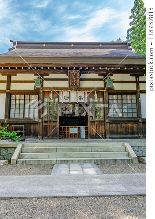 滋賀縣犬神郡多賀町好宮神社參拜殿(多賀大社奧宮) 滋賀縣犬神郡多賀町好宮神社參拜殿(多賀大社奧宮) 118737813