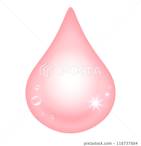 Vector illustration of pink beauty ingredient drops 118737884