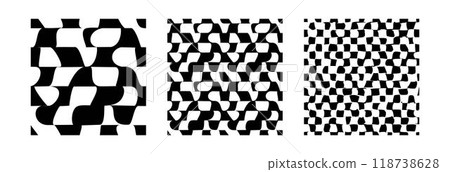 Psychedelic checkerboard pattern 118738628