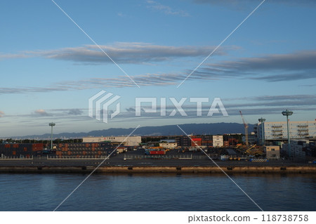 Morning view of Osaka South Port 118738758