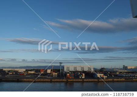 Morning view of Osaka South Port 118738759