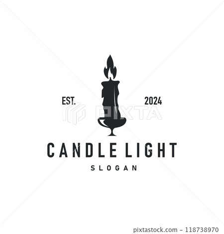 candle logo design concept template illustration simple traditional candle light candle logo design concept template illustration simple traditional candle light 118738970