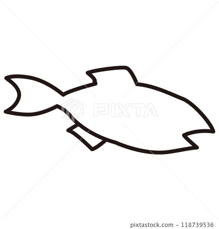 簡單的魚剪影插圖 簡單的魚剪影插圖 118739536