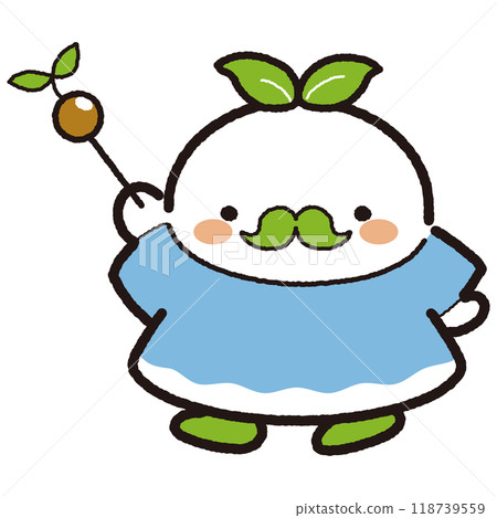 Character illustrations with natural environment and plant motifs Character illustrations with natural environment and plant motifs 118739559