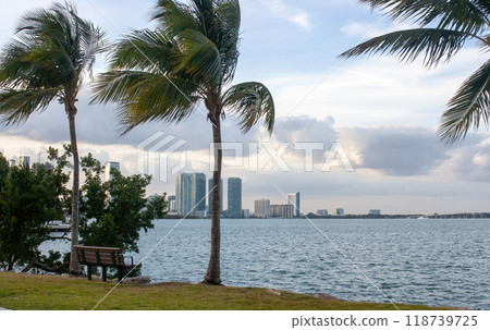 Cloudy spring day in Miami Brickell, Florida. Cloudy spring day in Miami Brickell, Florida. 118739725