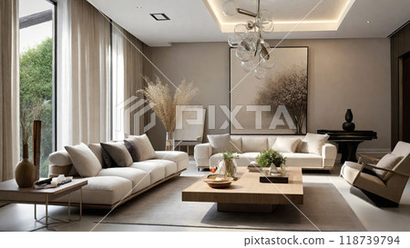 Elegant armchair in comfortable environment. Modern apartment design 118739794