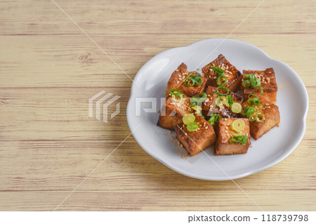 Teriyaki fried tofu Teriyaki fried tofu 118739798