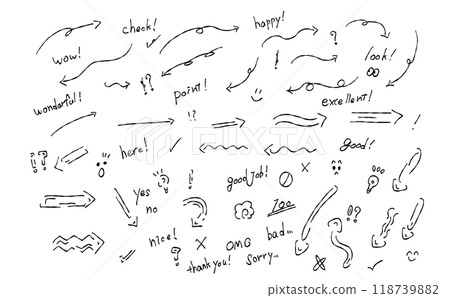 This is a set of 100 hand-drawn flower circles, ornaments, decorations, arrows, and letters. 118739882