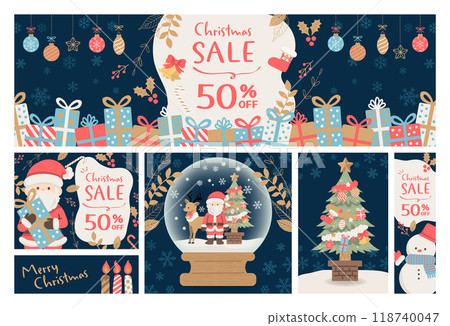 聖誕節可愛模板set_3 118740047