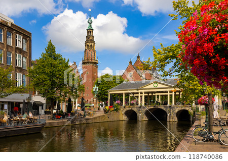 Cityscape of Leiden, South Holland, Netherlands 118740086