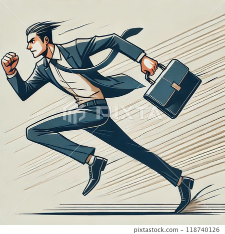 全速奔跑的商人有力的例證2 全速奔跑的商人有力的例證2 118740126