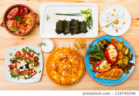 Set of Bulgarian dishes 118740246