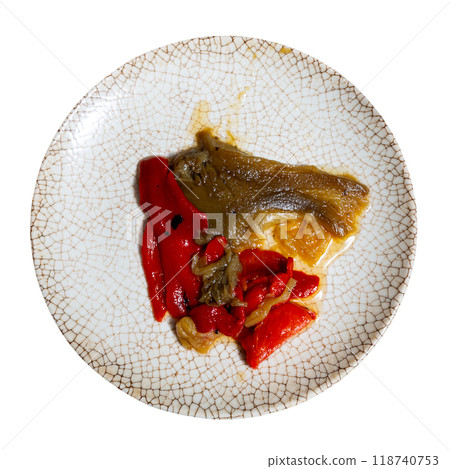 Festive and everyday vegetable dish of Catalan cuisine is escalibada Festive and everyday vegetable dish of Catalan cuisine is escalibada 118740753
