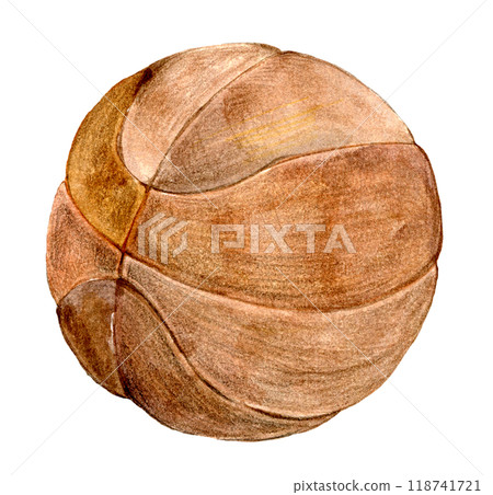 Watercolor illustration basketball Watercolor illustration basketball 118741721