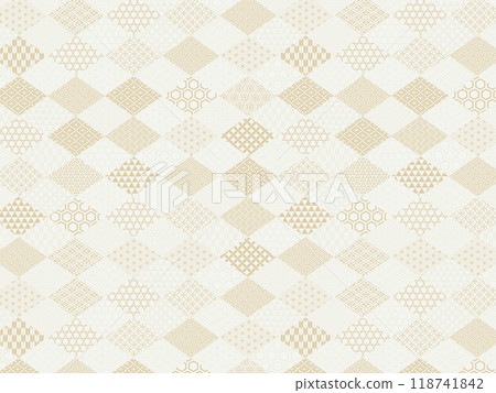 Japanese pattern diamond background 118741842
