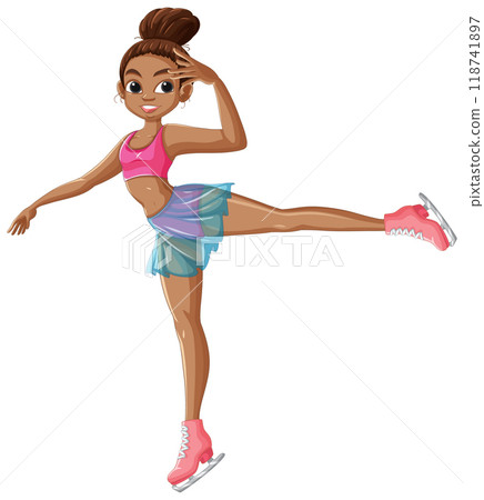 Young Girl Ice Skating 118741897