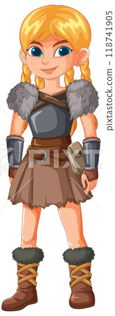 Brave Young Warrior Girl 118741905