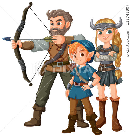 Fantasy Warriors Ready for Battle Fantasy Warriors Ready for Battle 118741907