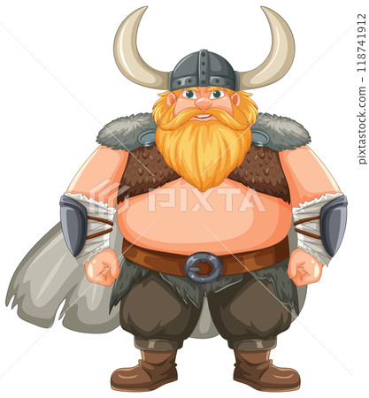 Cartoon Viking Warrior Illustration Cartoon Viking Warrior Illustration 118741912