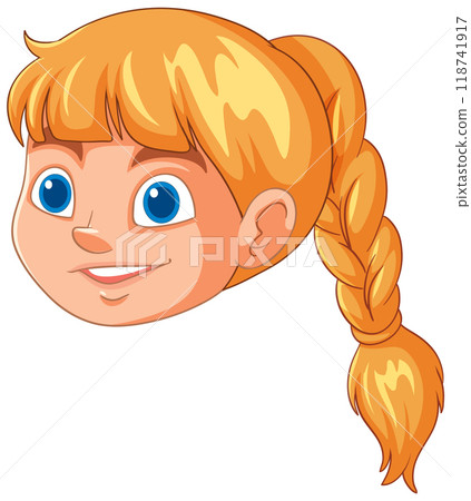 Smiling Girl with Braided Hair Smiling Girl with Braided Hair 118741917