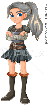 Confident Female Warrior Character Confident Female Warrior Character 118741932
