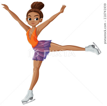 Graceful Ice Skating Girl 118741939