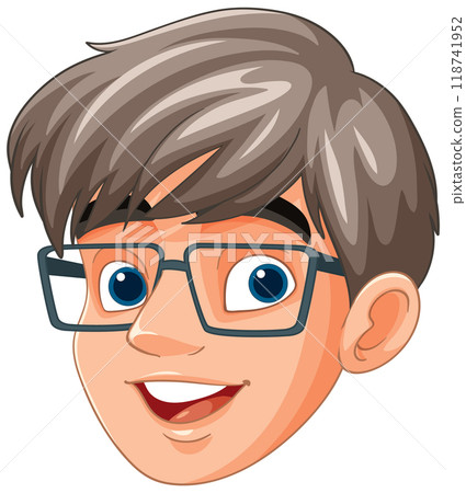 Smiling Boy with Glasses 118741952