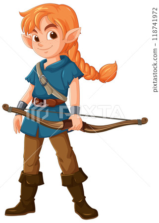 Elf Archer with Bow 118741972
