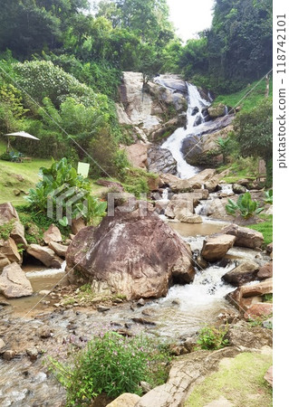 Beautiful of river stream waterfall  118742101