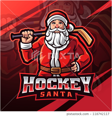 Hockey santa esport mascot logo design Hockey santa esport mascot logo design 118742117
