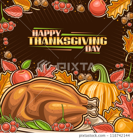 Vector Thanksgiving greeting card 118742144