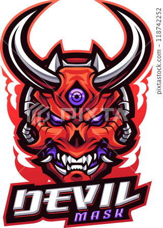 Devil mask mascot 118742252