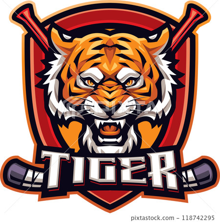 Tiger hockey mascot Tiger hockey mascot 118742295