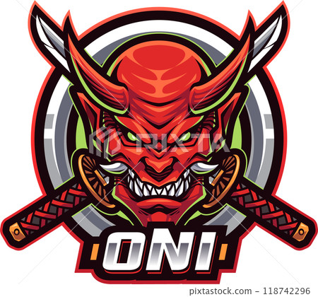 Oni head mascot Oni head mascot 118742296