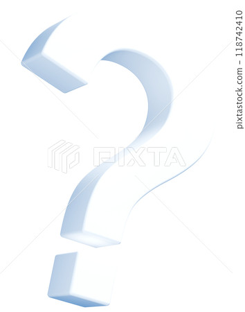 3D material_question mark_white 118742410