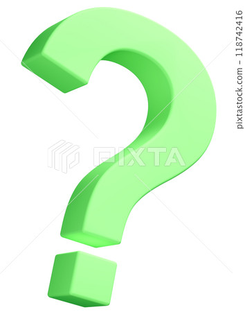 3D材質_問號_綠色 118742416
