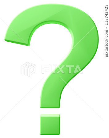 3D material_question mark_green 118742425