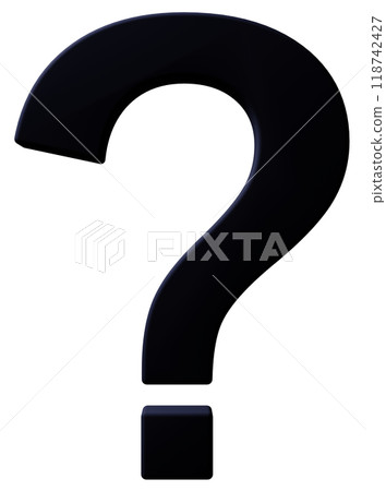 3D材質_問號_黑色 118742427