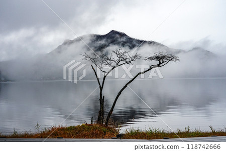 榛名湖煙霧繚繞（群馬縣高崎市榛名湖町） 118742666