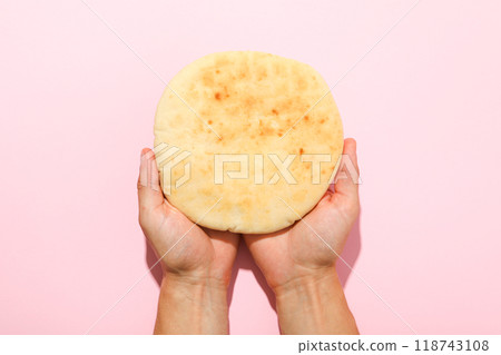 Tasty bakery food concept - delicious Pita, food for making in home Tasty bakery food concept - delicious Pita, food for making in home 118743108