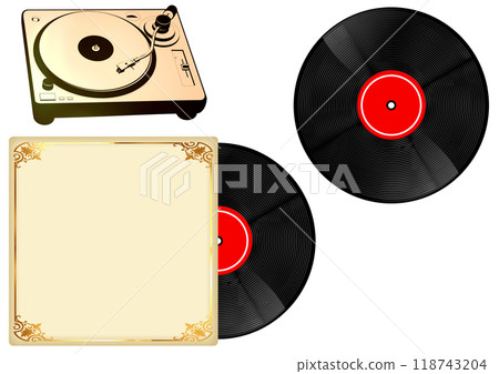 Record illustration set 118743204