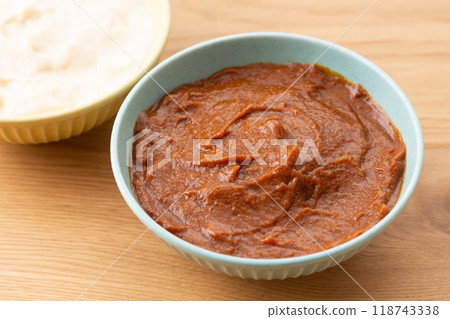 Demiglace and white sauce 118743338